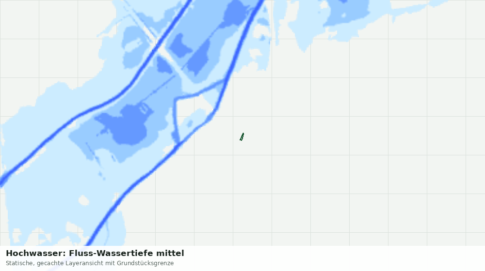 Statische Kartenansicht: Hochwasser: Fluss-Wassertiefe mittel