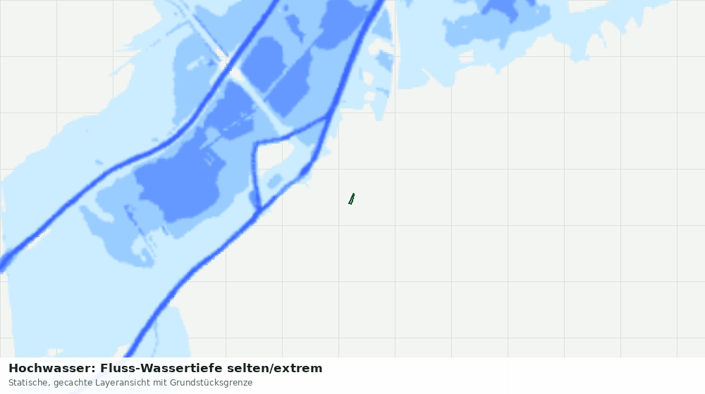 Statische Kartenansicht: Hochwasser: Fluss-Wassertiefe selten/extrem