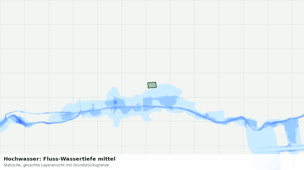 Statische Kartenansicht: Hochwasser: Fluss-Wassertiefe mittel