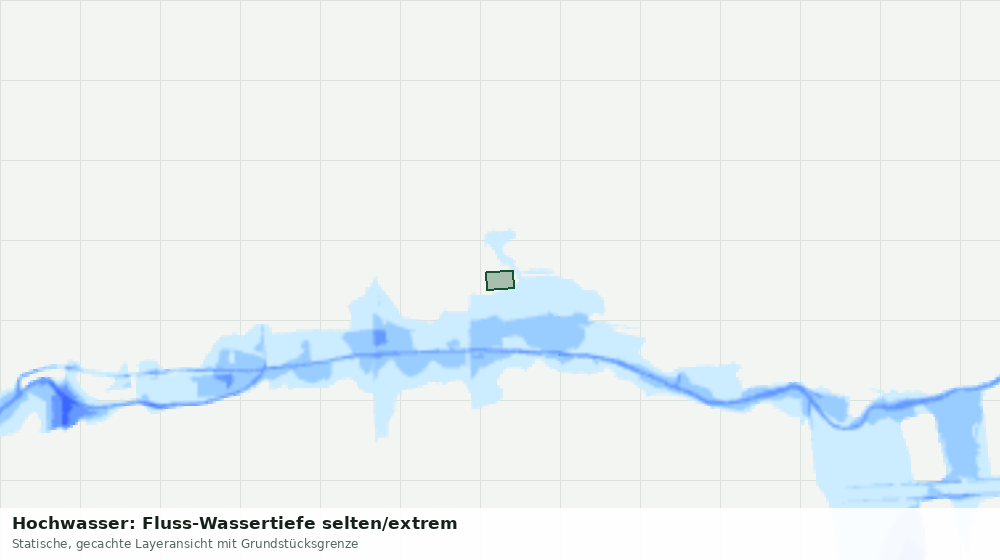 Statische Kartenansicht: Hochwasser: Fluss-Wassertiefe selten/extrem