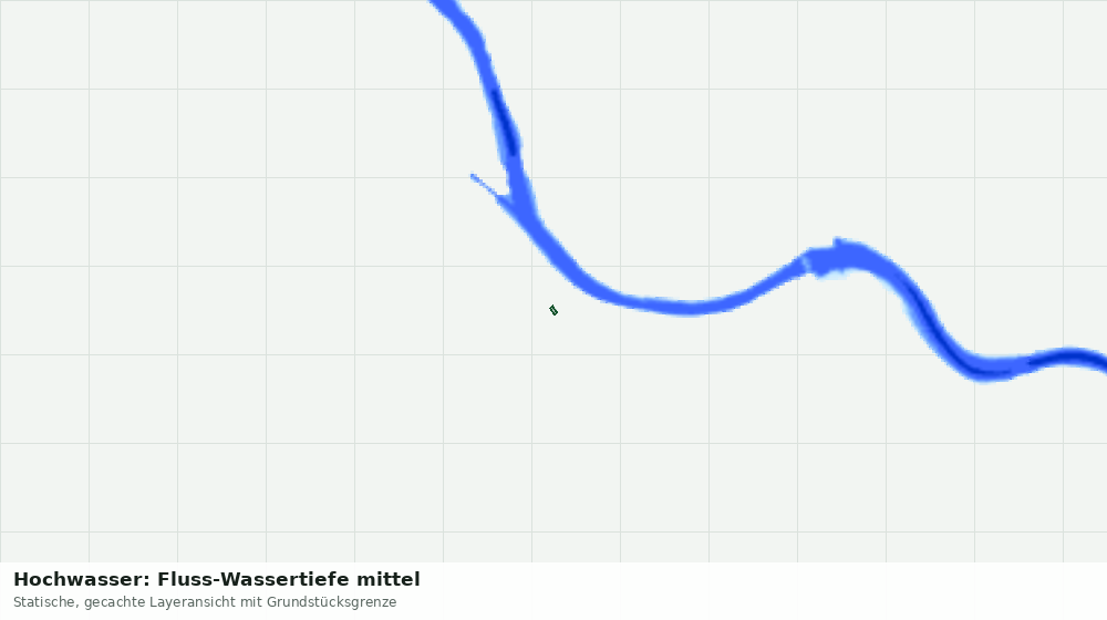 Statische Kartenansicht: Hochwasser: Fluss-Wassertiefe mittel