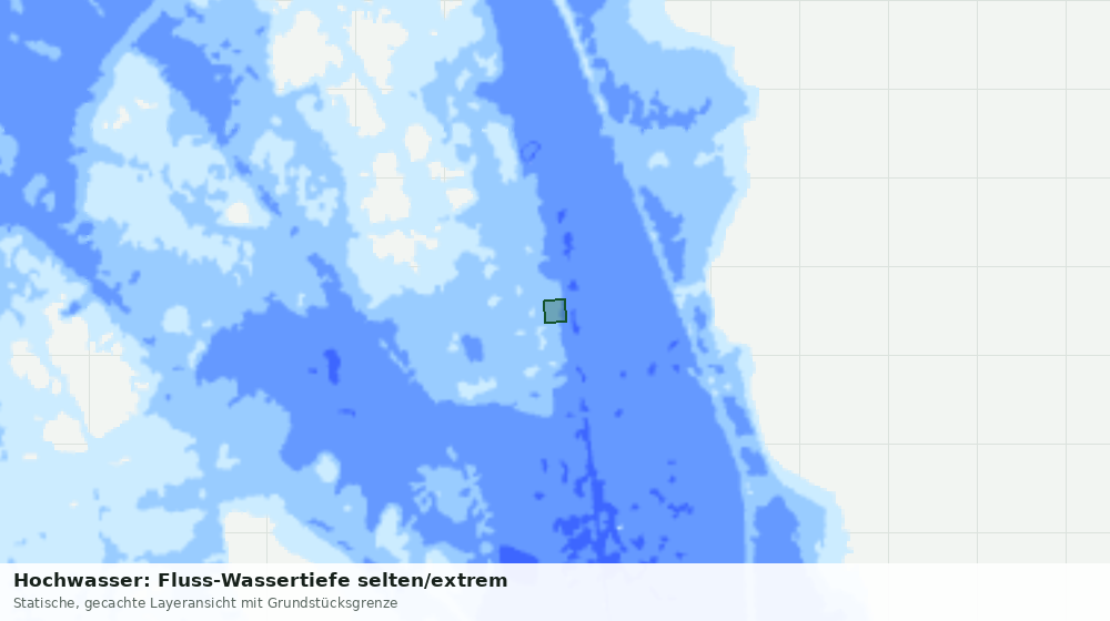 Statische Kartenansicht: Hochwasser: Fluss-Wassertiefe selten/extrem