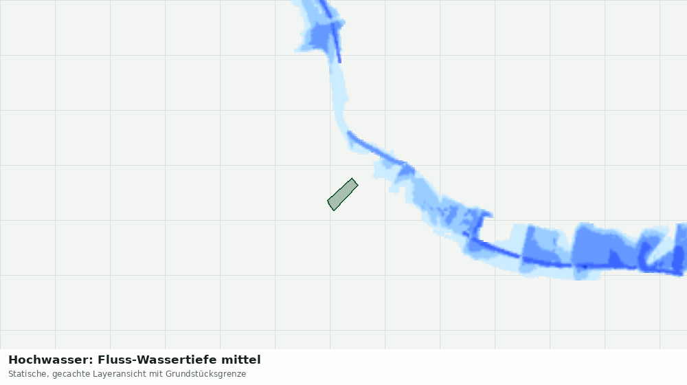 Statische Kartenansicht: Hochwasser: Fluss-Wassertiefe mittel