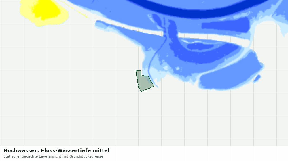 Statische Kartenansicht: Hochwasser: Fluss-Wassertiefe mittel