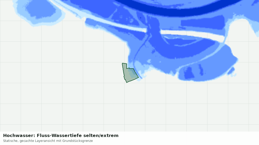 Statische Kartenansicht: Hochwasser: Fluss-Wassertiefe selten/extrem