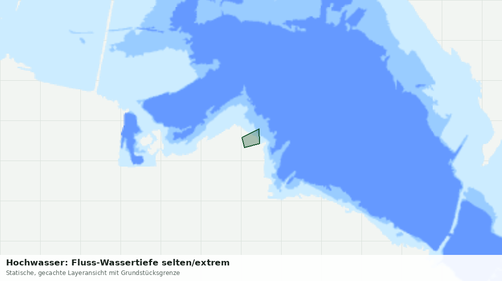Statische Kartenansicht: Hochwasser: Fluss-Wassertiefe selten/extrem
