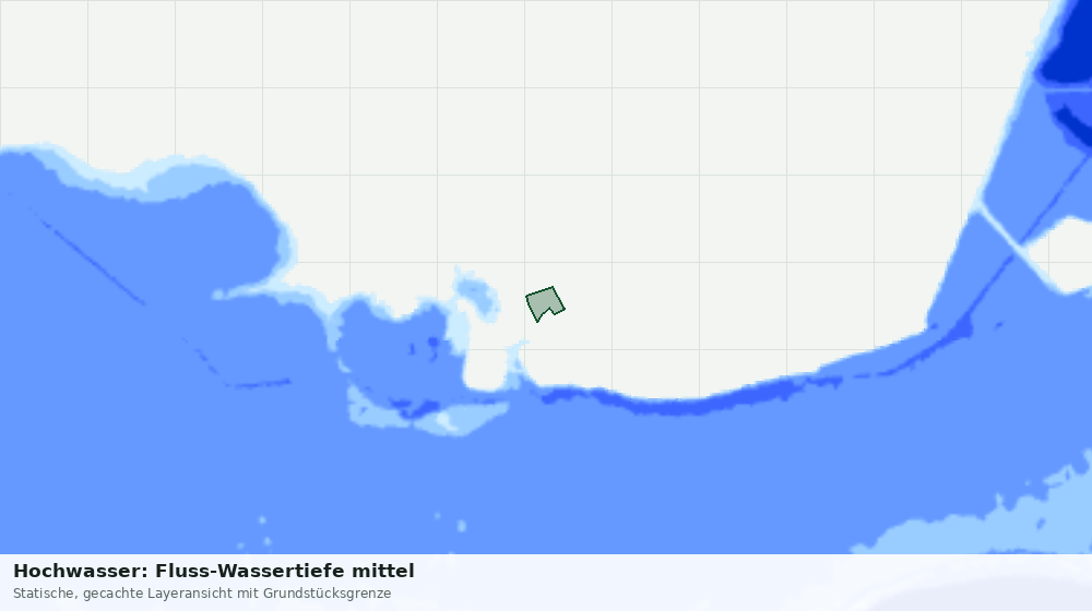 Statische Kartenansicht: Hochwasser: Fluss-Wassertiefe mittel
