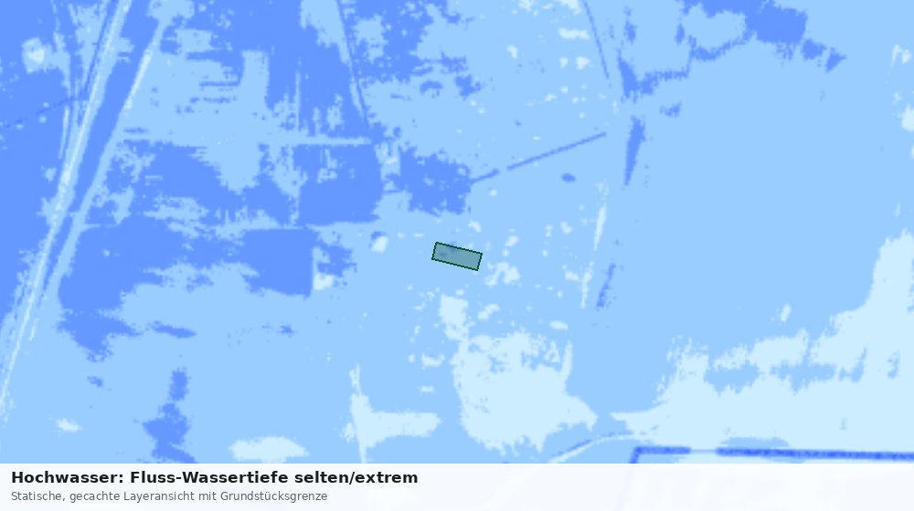 Statische Kartenansicht: Hochwasser: Fluss-Wassertiefe selten/extrem