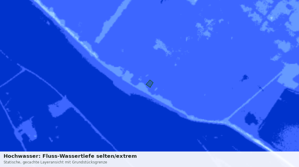 Statische Kartenansicht: Hochwasser: Fluss-Wassertiefe selten/extrem