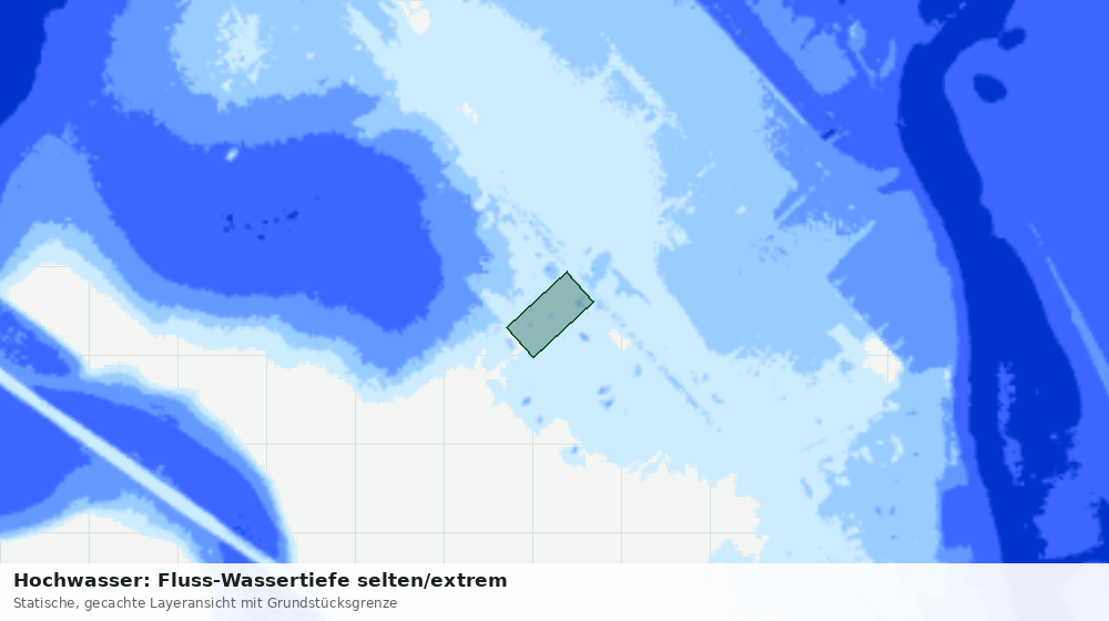 Statische Kartenansicht: Hochwasser: Fluss-Wassertiefe selten/extrem