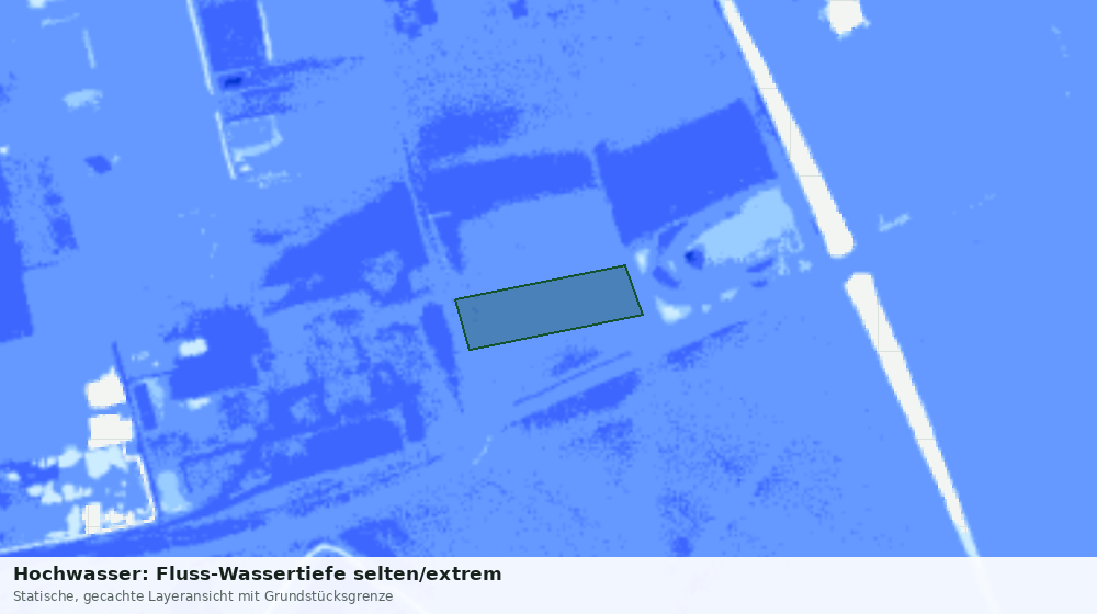 Statische Kartenansicht: Hochwasser: Fluss-Wassertiefe selten/extrem