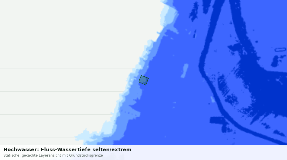 Statische Kartenansicht: Hochwasser: Fluss-Wassertiefe selten/extrem