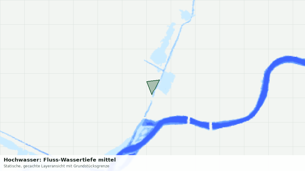 Statische Kartenansicht: Hochwasser: Fluss-Wassertiefe mittel
