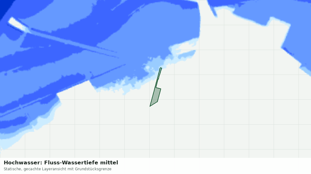 Statische Kartenansicht: Hochwasser: Fluss-Wassertiefe mittel