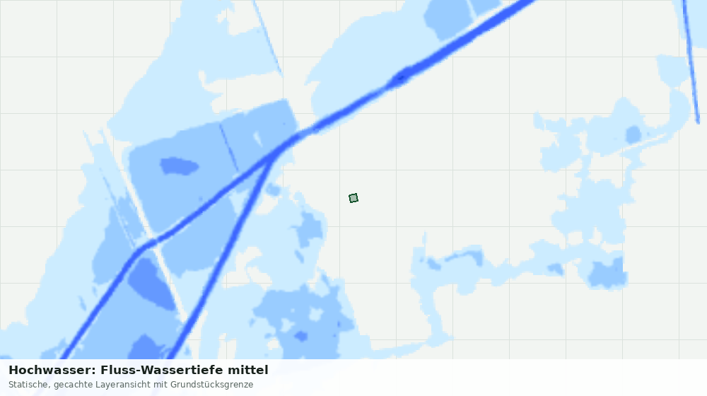 Statische Kartenansicht: Hochwasser: Fluss-Wassertiefe mittel
