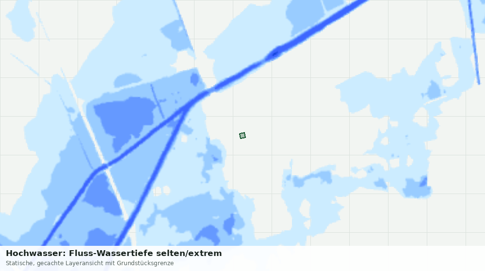 Statische Kartenansicht: Hochwasser: Fluss-Wassertiefe selten/extrem