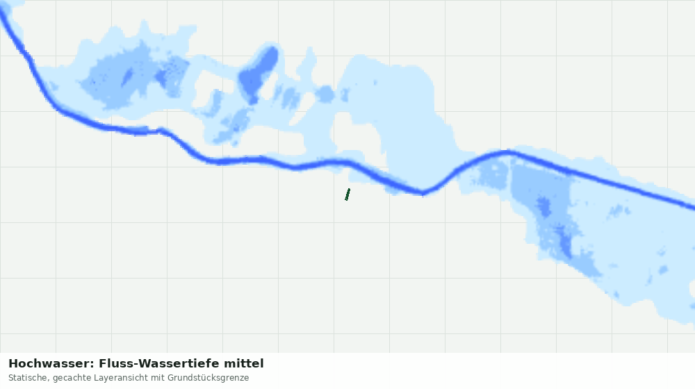 Statische Kartenansicht: Hochwasser: Fluss-Wassertiefe mittel