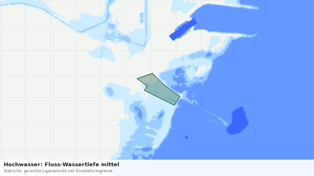 Statische Kartenansicht: Hochwasser: Fluss-Wassertiefe mittel