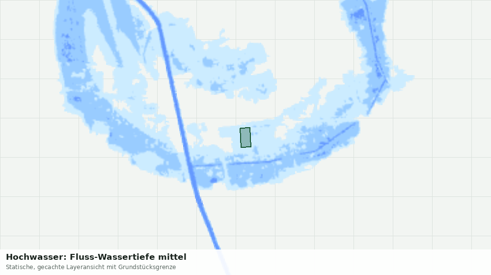 Statische Kartenansicht: Hochwasser: Fluss-Wassertiefe mittel