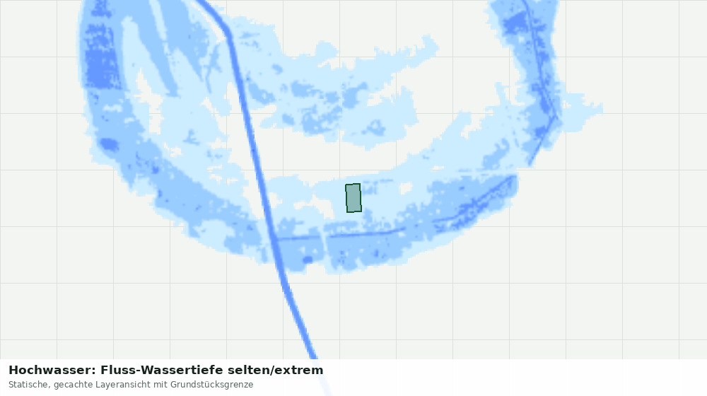 Statische Kartenansicht: Hochwasser: Fluss-Wassertiefe selten/extrem