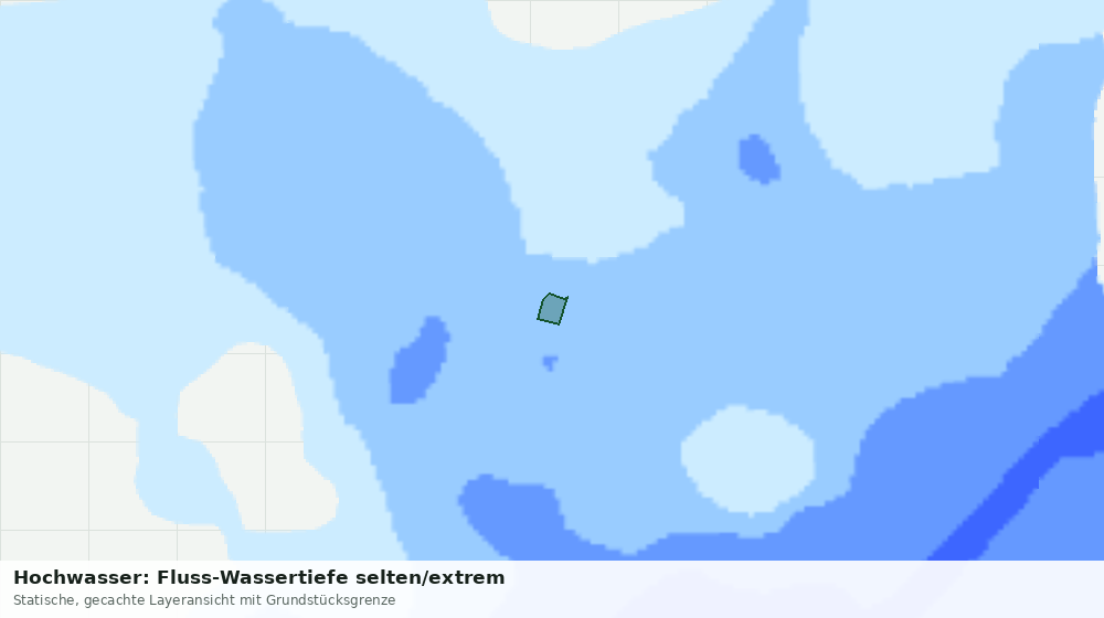 Statische Kartenansicht: Hochwasser: Fluss-Wassertiefe selten/extrem