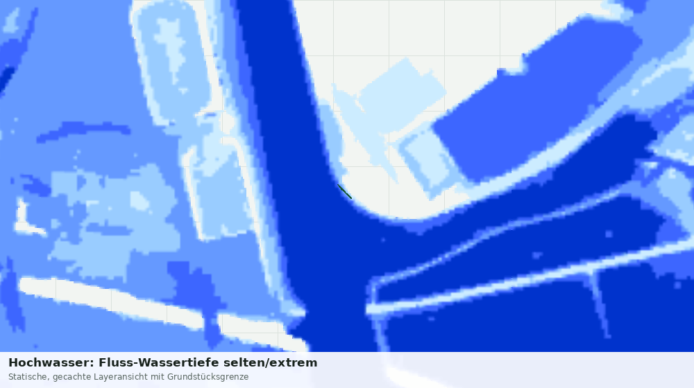 Statische Kartenansicht: Hochwasser: Fluss-Wassertiefe selten/extrem