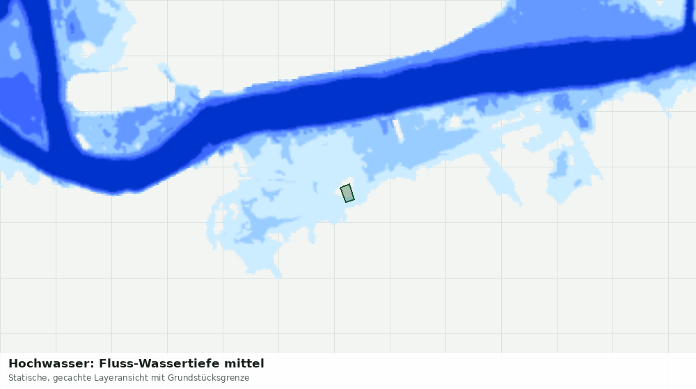 Statische Kartenansicht: Hochwasser: Fluss-Wassertiefe mittel