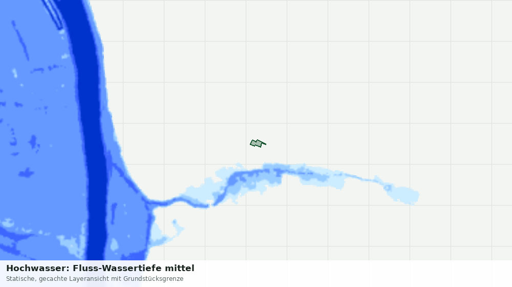 Statische Kartenansicht: Hochwasser: Fluss-Wassertiefe mittel