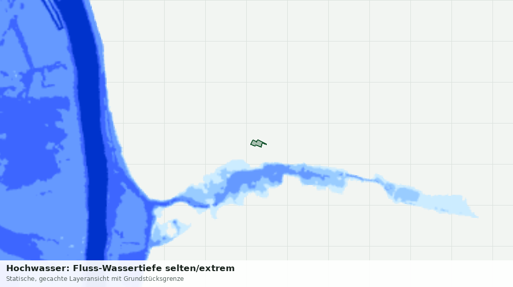 Statische Kartenansicht: Hochwasser: Fluss-Wassertiefe selten/extrem