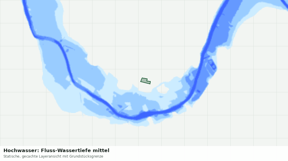 Statische Kartenansicht: Hochwasser: Fluss-Wassertiefe mittel