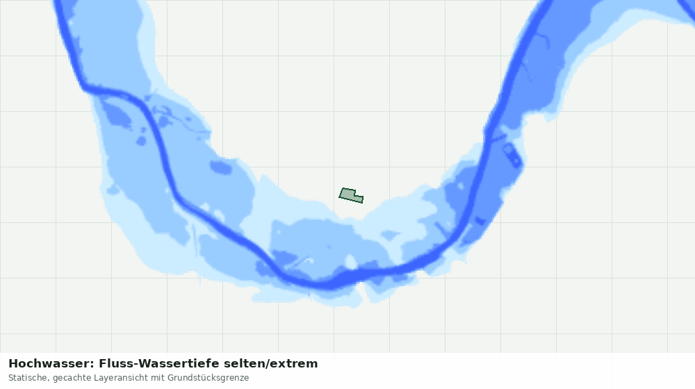 Statische Kartenansicht: Hochwasser: Fluss-Wassertiefe selten/extrem