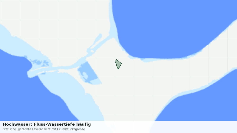 Statische Kartenansicht: Hochwasser: Fluss-Wassertiefe häufig