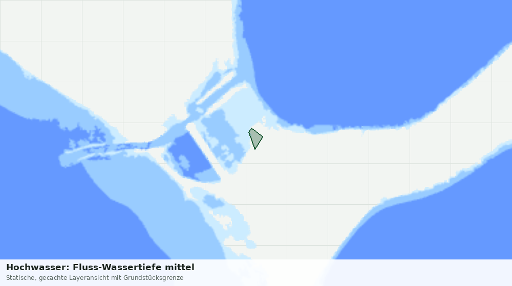 Statische Kartenansicht: Hochwasser: Fluss-Wassertiefe mittel