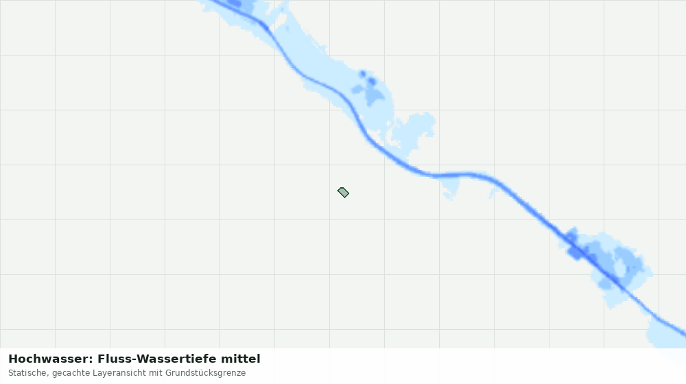 Statische Kartenansicht: Hochwasser: Fluss-Wassertiefe mittel