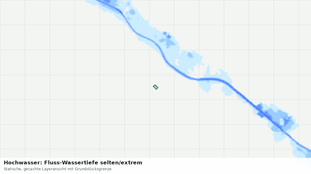 Statische Kartenansicht: Hochwasser: Fluss-Wassertiefe selten/extrem