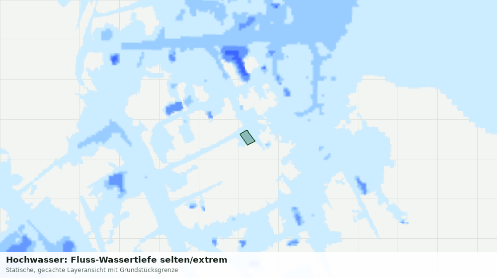 Statische Kartenansicht: Hochwasser: Fluss-Wassertiefe selten/extrem
