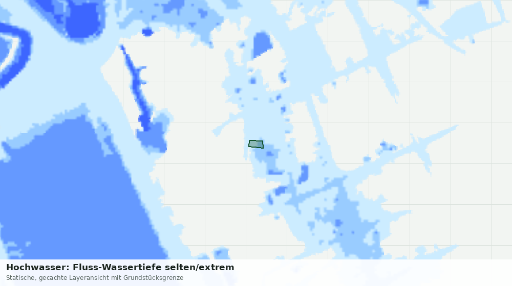 Statische Kartenansicht: Hochwasser: Fluss-Wassertiefe selten/extrem