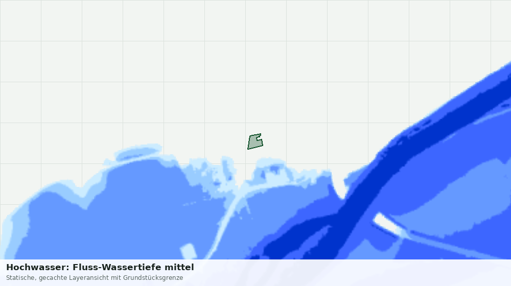 Statische Kartenansicht: Hochwasser: Fluss-Wassertiefe mittel
