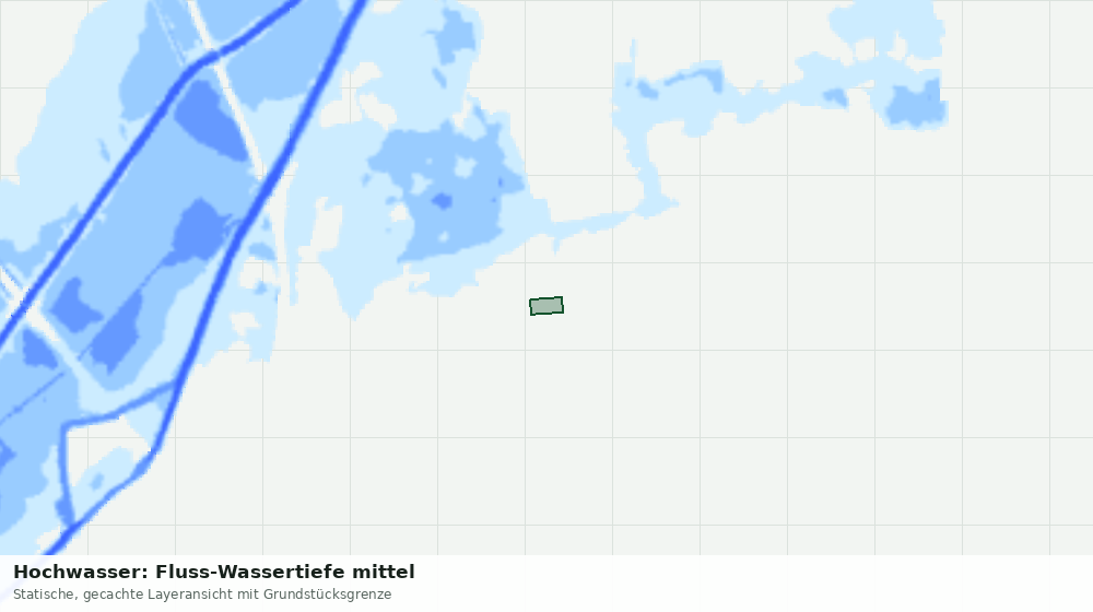 Statische Kartenansicht: Hochwasser: Fluss-Wassertiefe mittel