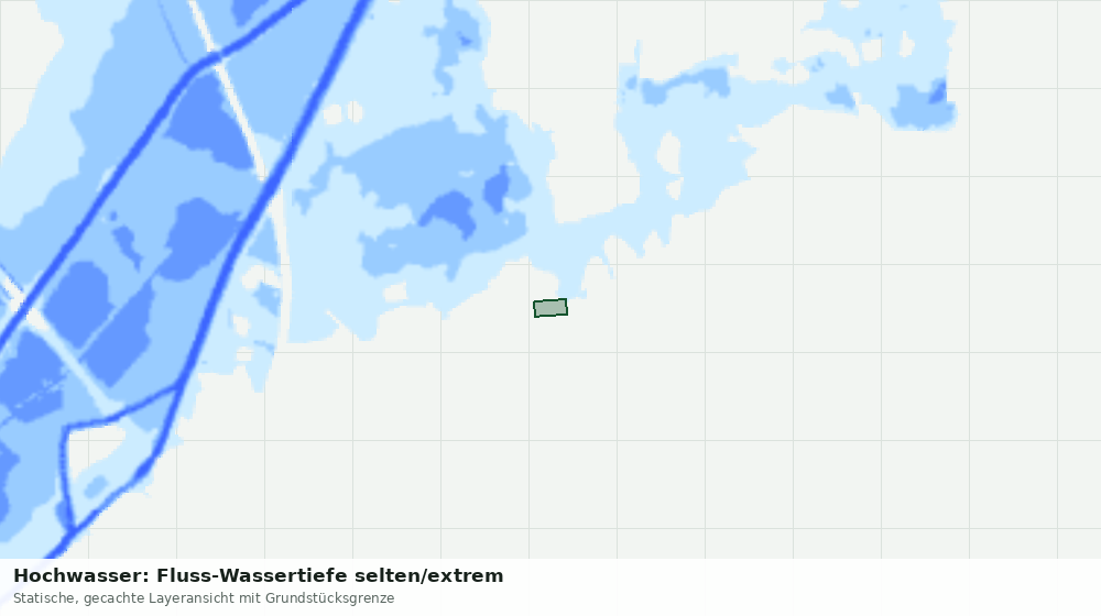 Statische Kartenansicht: Hochwasser: Fluss-Wassertiefe selten/extrem