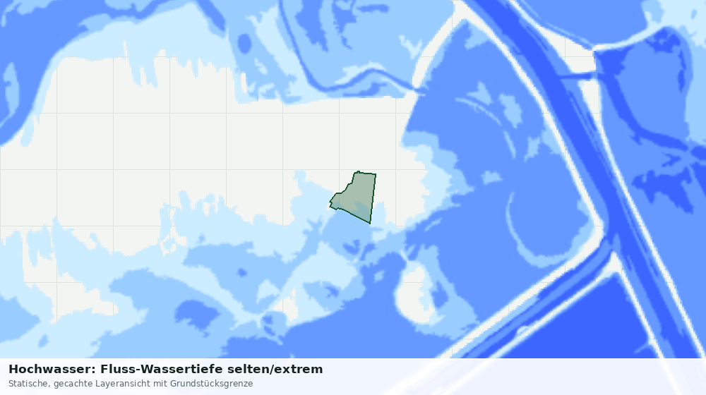 Statische Kartenansicht: Hochwasser: Fluss-Wassertiefe selten/extrem