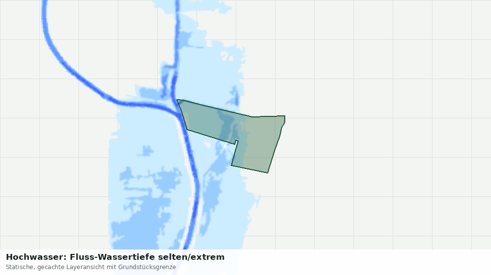 Statische Kartenansicht: Hochwasser: Fluss-Wassertiefe selten/extrem