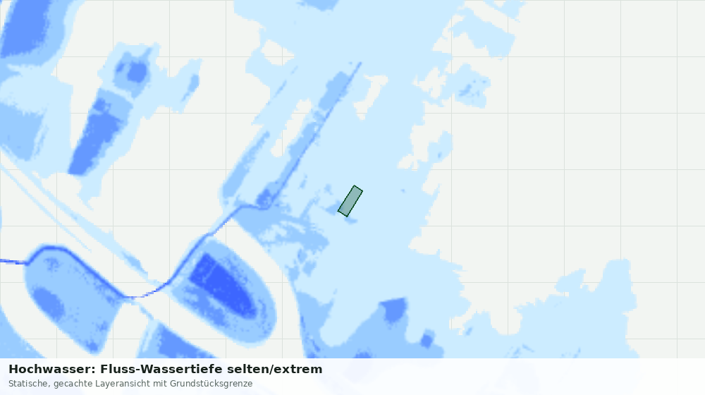 Statische Kartenansicht: Hochwasser: Fluss-Wassertiefe selten/extrem
