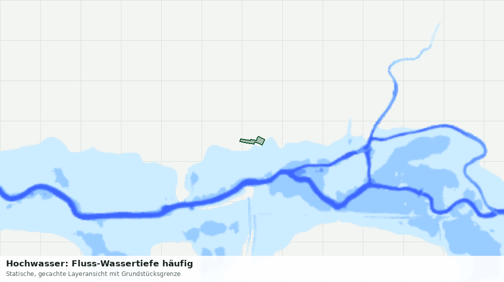Statische Kartenansicht: Hochwasser: Fluss-Wassertiefe häufig