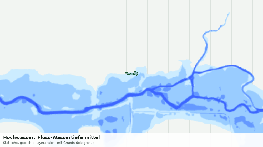 Statische Kartenansicht: Hochwasser: Fluss-Wassertiefe mittel