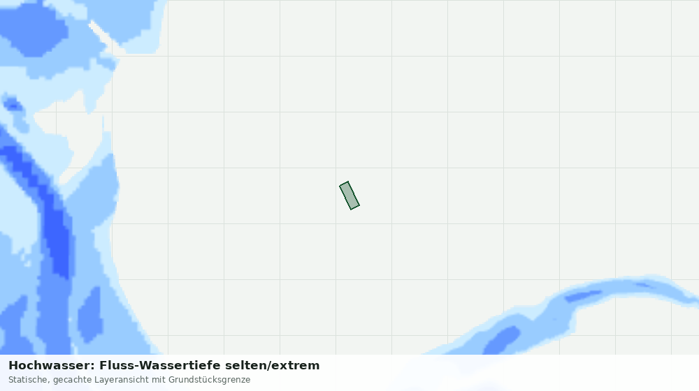 Statische Kartenansicht: Hochwasser: Fluss-Wassertiefe selten/extrem