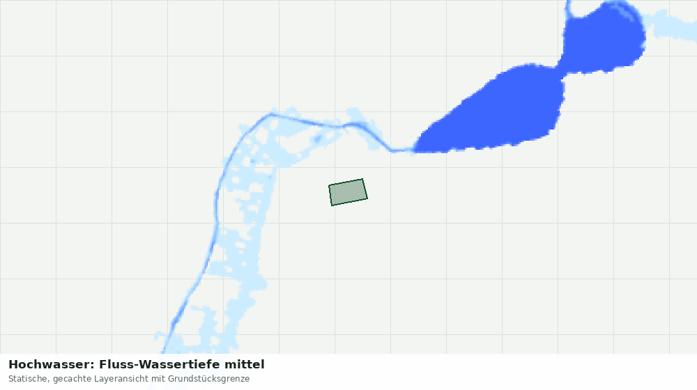 Statische Kartenansicht: Hochwasser: Fluss-Wassertiefe mittel