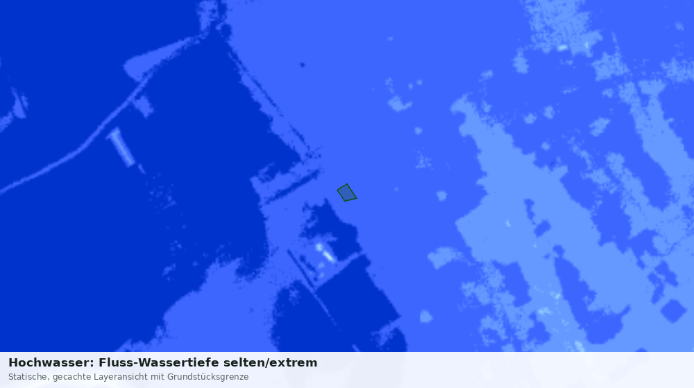 Statische Kartenansicht: Hochwasser: Fluss-Wassertiefe selten/extrem