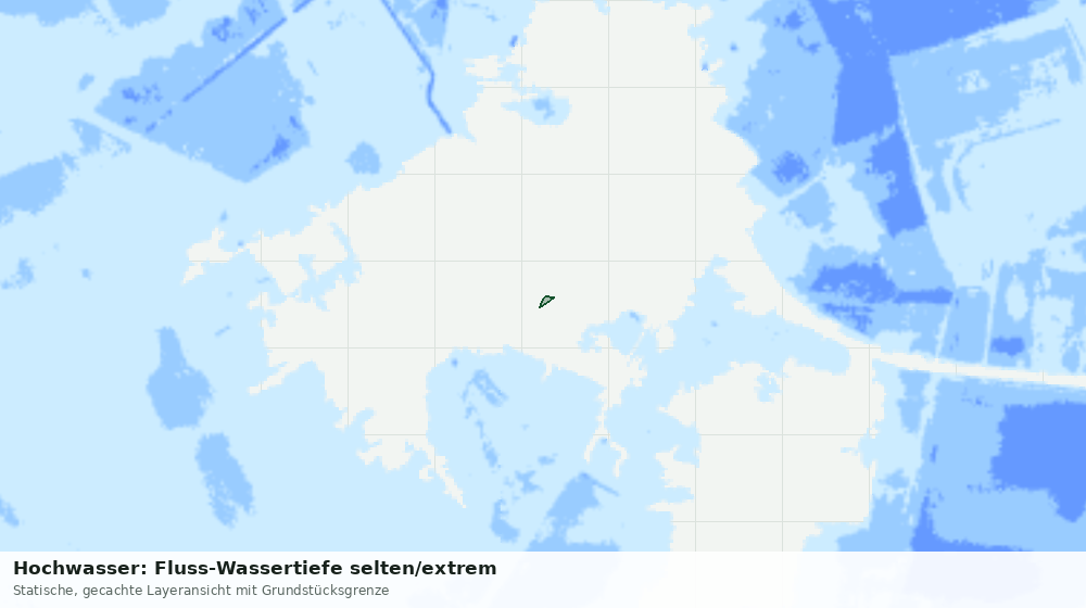 Statische Kartenansicht: Hochwasser: Fluss-Wassertiefe selten/extrem