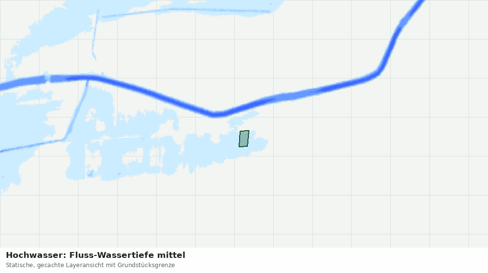 Statische Kartenansicht: Hochwasser: Fluss-Wassertiefe mittel